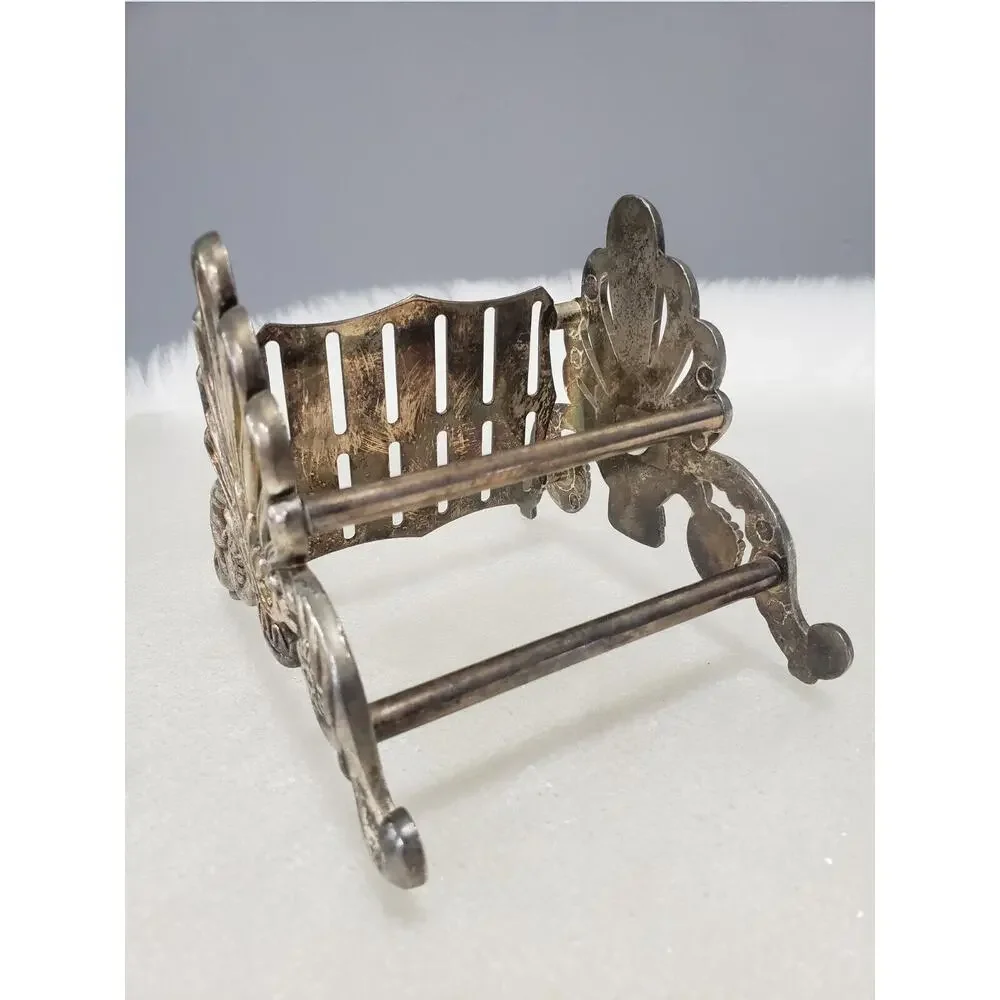 1970s Towle Silversmith Italian Knife Holder Caddy Reproduction Victorian gothic